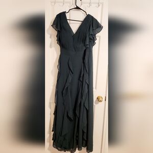 Carlyna  dark green mother of groom dress